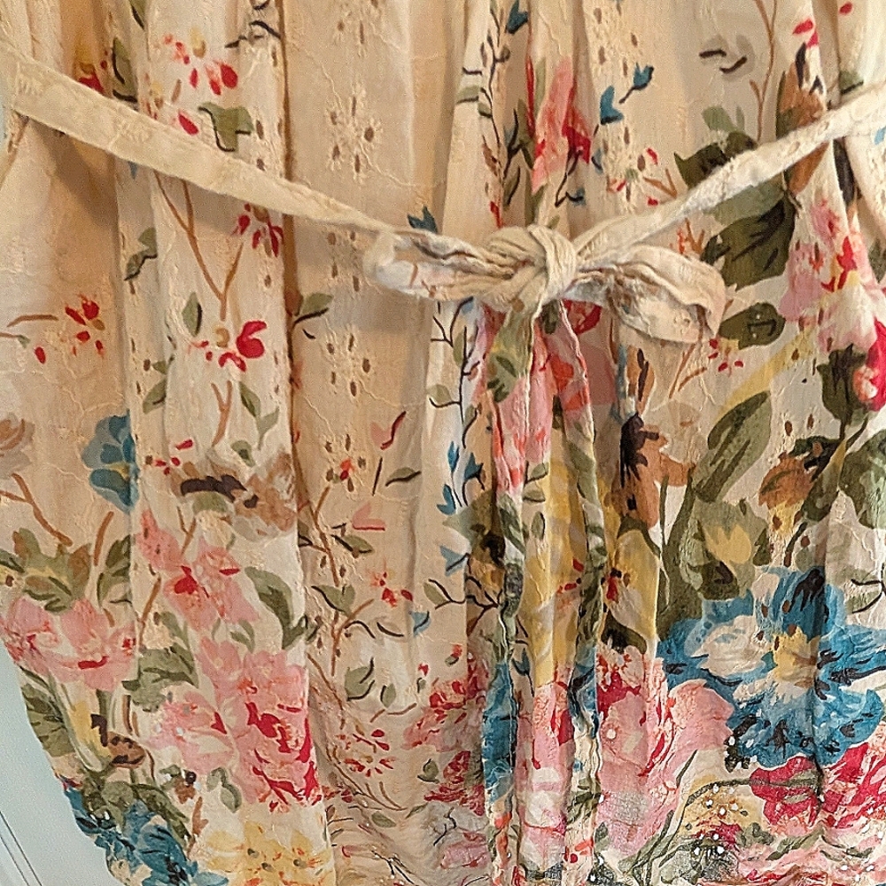 American Rag Floral Tank Top - Cream with Multicolor Flowers - Picture 7 of 7